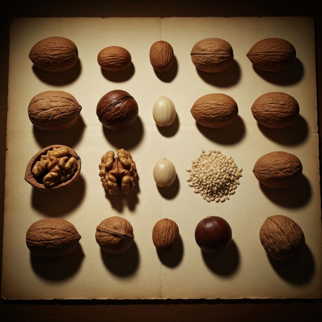 Nuts and seeds arrangement